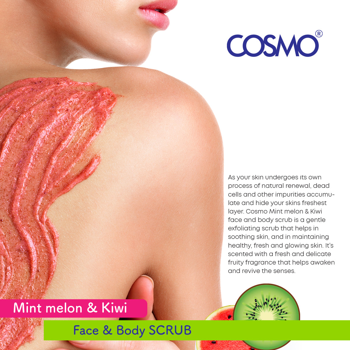 Mint, Melon and Kiwi Face & Body Scrub
